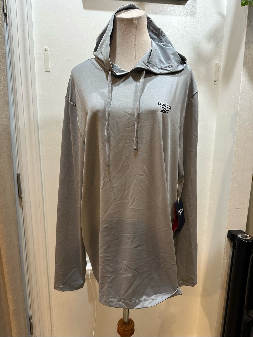 Reebok Gray Swim Cover-Up with Navy Tag